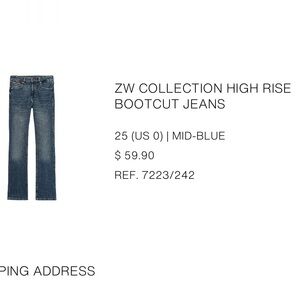 Zara Mid-Blue Boot Cut Jeans